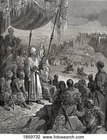 Stock Image - A Friendly Tournament During The Third Crusade 1189. Fotosearch