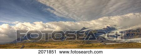 A Glacier Down The Mountain Off Of The Vatnajokull Ice Cap, Iceland View Large Photo Image Stock Image - A Glacier Down The Mountain Off Of The Vatnajokull Ice Cap, Iceland. Fotosearch