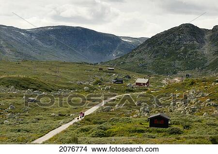 A Group Of People Horseback Riding On A Road In A Valley; Highlands Norway View Large Photo Image Picture - A Group Of People Horseback Riding On A Road In A Valley; Highlands Norway. Fotosearch