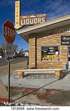 A Gun And Liquor Store On Main Street In Williams On Route 66, Arizona, Usa View Large Photo Image Stock Photo - A Gun And Liquor Store On Main Street In Williams On Route 66, Arizona, Usa. Fotosearch