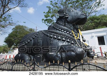 Stock Photography - A hindu statue; Nandi, Mysore, India. Fotosearch