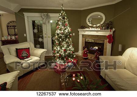 A home decorated for Christmas; Surrey, British Columbia, Canada View Large Photo Image Stock Photo - A home decorated for Christmas; Surrey, British Columbia, Canada. Fotosearch