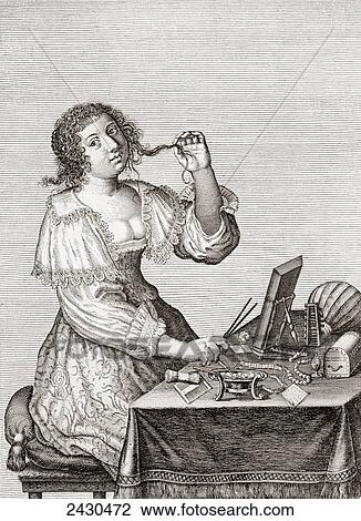 A lady at her toilette, after a 17th century engraving by Le Blond. From Illustrierte Sittengeschichte vom Mittelalter bis zur Gegenwart by Eduard Fuchs, published 1909. View Large Photo Image Stock Image - A lady at her toilette, after a 17th century engraving by Le Blond. From Illustrierte Sittengeschichte vom Mittelalter bis zur Gegenwart by Eduard Fuchs, published 1909.. Fotosearch