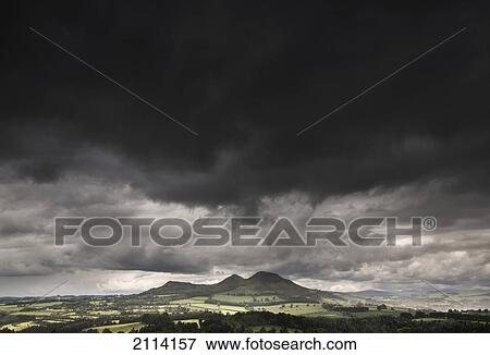 A Landscape With Dark Storm Clouds Overhead; Scott's View Scottish Borders Scotland View Large Photo Image Stock Photo - A Landscape With Dark Storm Clouds Overhead; Scott's View Scottish Borders Scotland. Fotosearch