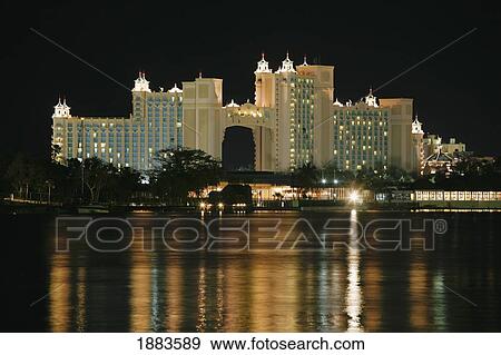 A Large Hotel Along The Caribbean At Night; Nassau, Bahamas View Large Photo Image Stock Photo - A Large Hotel Along The Caribbean At Night; Nassau, Bahamas. Fotosearch