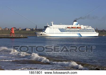 A Large Ship Near The Groyne Lighthouse View Large Photo Image Stock Image - A Large Ship Near The Groyne Lighthouse. Fotosearch