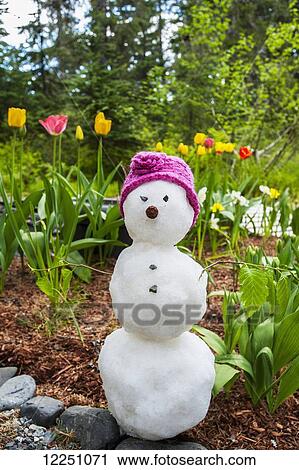 A late-spring snowman; Girdwood, Alaska, United States of America View Large Photo Image Stock Image - A late-spring snowman; Girdwood, Alaska, United States of America. Fotosearch