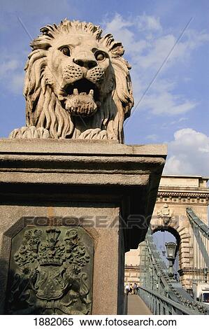 A Lion Of The Chain Bridge View Large Photo Image Stock Photography - A Lion Of The Chain Bridge. Fotosearch