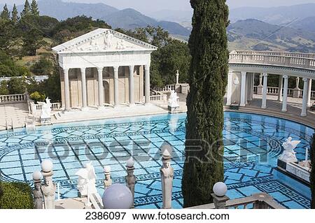 A luxurious outdoor swimming pool with a view of the mountainous landscape; California, United States of America View Large Photo Image Stock Photo - A luxurious outdoor swimming pool with a view of the mountainous landscape; California, United States of America. Fotosearch