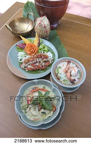 A meal served at Mandarin Oriental Dhara Dhevi Hotel; Chiang Mai, Thailand View Large Photo Image Stock Image - A meal served at Mandarin Oriental Dhara Dhevi Hotel; Chiang Mai, Thailand. Fotosearch