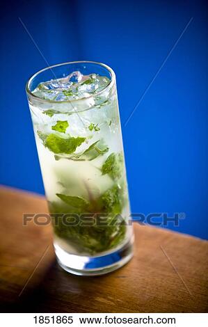 A Mojito With Ice View Large Photo Image Stock Photography - A Mojito With Ice. Fotosearch