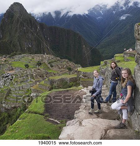 A Mother And Daughters At Machu Picchu; Peru View Large Photo Image Stock Photography - A Mother And Daughters At Machu Picchu; Peru. Fotosearch
