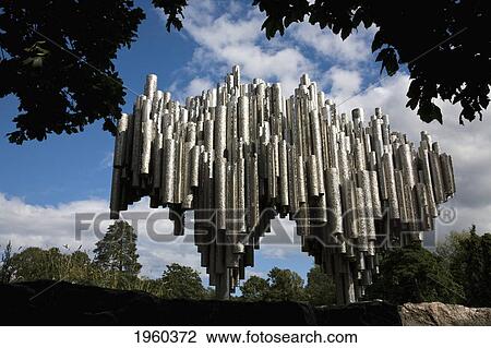 Stock Image - A Musical Monument Constructed Like A Pipe Organ; Helsinki, Finland. Fotosearch