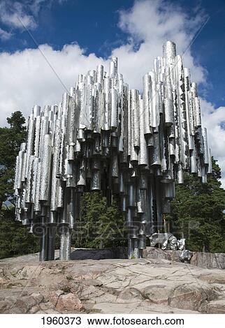 Stock Image - A Musical Monument Constructed Like A Pipe Organ; Helsinki, Finland. Fotosearch