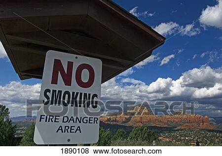A No Smoking Sign In Red Rock Country. View Large Photo Image Stock Photo - A No Smoking Sign In Red Rock Country.. Fotosearch