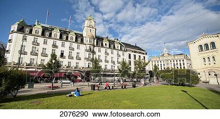 Stock Image - A Park In An Urban Area; Oslo Norway. Fotosearch