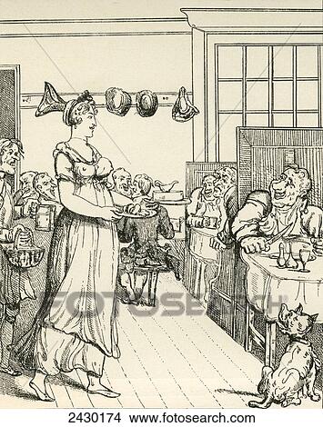 Picture - A Penny 'Slap Bang' Shop, after Thomas Rowlandson, 1815. From Illustrierte Sittengeschichte vom Mittelalter bis zur Gegenwart by Eduard Fuchs, published 1912.. Fotosearch