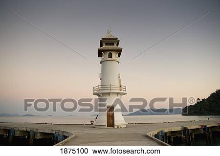 A Pier Leading To A Lighthouse; Bang Bao, Koh Chang, Thailand View Large Photo Image Stock Image - A Pier Leading To A Lighthouse; Bang Bao, Koh Chang, Thailand. Fotosearch