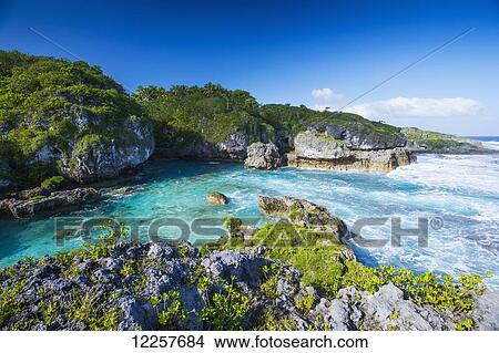 A popular swimming spot on Niue Island; Niue View Large Photo Image Picture - A popular swimming spot on Niue Island; Niue. Fotosearch