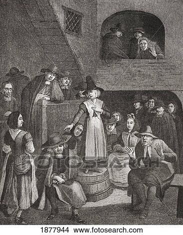 Picture - A Quaker's Meeting In The Seventeenth Century. From The Book Short History Of The English People By J. R. Green Published London 1893.. Fotosearch