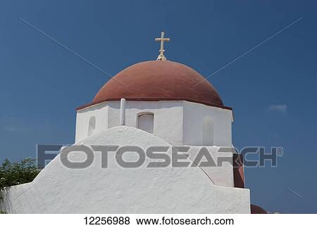 A red domed church; Mykonos Town, Mykonos, Cyclades, Greek Islands, Greece View Large Photo Image Stock Photo - A red domed church; Mykonos Town, Mykonos, Cyclades, Greek Islands, Greece. Fotosearch