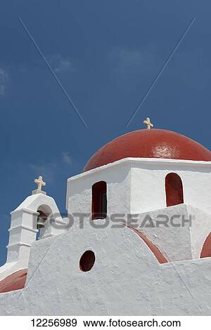 A red domed church; Mykonos Town, Mykonos, Cyclades, Greek Islands, Greece View Large Photo Image Stock Photo - A red domed church; Mykonos Town, Mykonos, Cyclades, Greek Islands, Greece. Fotosearch