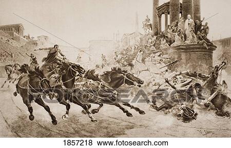 A Roman Chariot Race. From The Picture By U. Checa From The Book The Outline Of History By H. G. Wells Volume 1, Published 1920. View Large Photo Image Stock Photo - A Roman Chariot Race. From The Picture By U. Checa From The Book The Outline Of History By H. G. Wells Volume 1, Published 1920.. Fotosearch