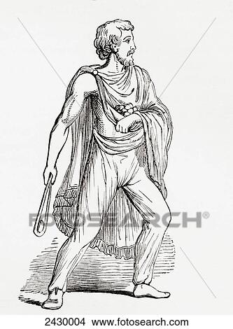 A Roman slinger, after a figure on the Column of Antoninus in Rome. From The Imperial Bible Dictionary, published 1889. View Large Photo Image Picture - A Roman slinger, after a figure on the Column of Antoninus in Rome. From The Imperial Bible Dictionary, published 1889.. Fotosearch