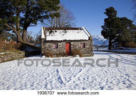 A Roof Covered With Snow In Winter; Bonane County Kerry Ireland View Large Photo Image Stock Photo - A Roof Covered With Snow In Winter; Bonane County Kerry Ireland. Fotosearch