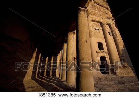 Stock Photography - A Royal Tomb In Petra; Petra, Jordan. Fotosearch
