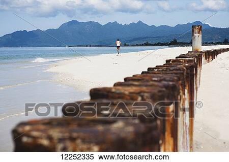 A runner on Cenang beach; Langkawi, Malaysia View Large Photo Image Stock Photography - A runner on Cenang beach; Langkawi, Malaysia. Fotosearch