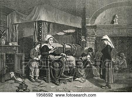 A School In Northern France In The 19Th Century. From French Pictures By The Rev. Samuel G. Green, Published 1878. View Large Photo Image Stock Image - A School In Northern France In The 19Th Century. From French Pictures By The Rev. Samuel G. Green, Published 1878.. Fotosearch