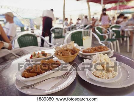 Stock Image - A Selection Of Tapas, Placa Major. Fotosearch