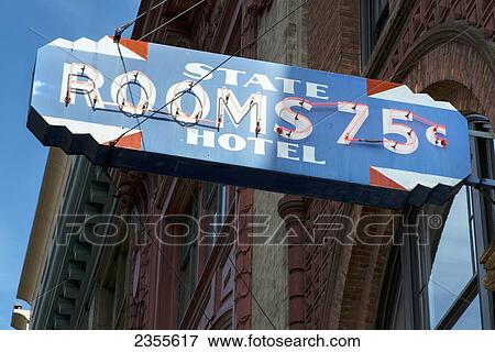 A Sign For State Hotel With Room Rate; Seattle, Washington, United States Of America View Large Photo Image Stock Photo - A Sign For State Hotel With Room Rate; Seattle, Washington, United States Of America. Fotosearch