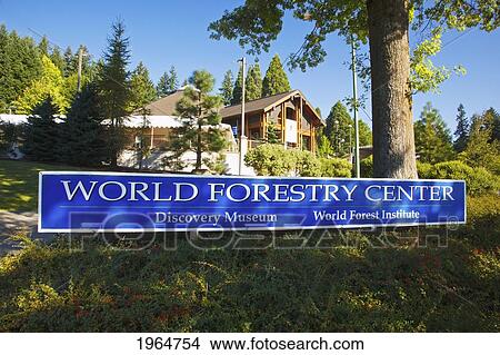 A Sign For The World Forestry Center; Portland Oregon United States Of America View Large Photo Image Picture - A Sign For The World Forestry Center; Portland Oregon United States Of America. Fotosearch