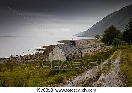 A Small Building On The Water's Edge; Ardnamurchan Argyl Scotland View Large Photo Image Stock Photo - A Small Building On The Water's Edge; Ardnamurchan Argyl Scotland. Fotosearch