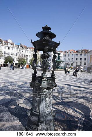 Stock Photography - A Statue In Rossio; Lisbon, Portugal. Fotosearch