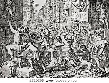 A Street Brawl In London, England In The 17Th Century. From The Streets Of London Through The Centuries. View Large Photo Image Stock Photograph - A Street Brawl In London, England In The 17Th Century. From The Streets Of London Through The Centuries.. Fotosearch