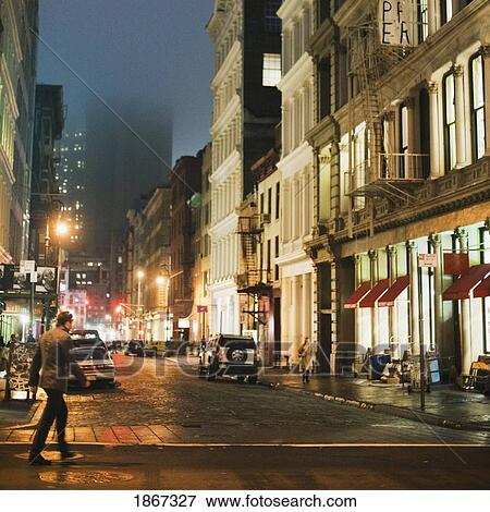 Stock Photo - A Street In Soho, New York City, New York, United States Of America. Fotosearch