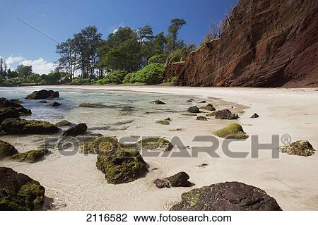 A sunny view of Koki Beach on a calm day. View Large Photo Image Stock Image - A sunny view of Koki Beach on a calm day.. Fotosearch