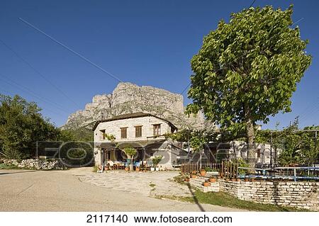 Stock Image - A Taverna In A Little Village; Vikos Zagori Epirus Greece. Fotosearch