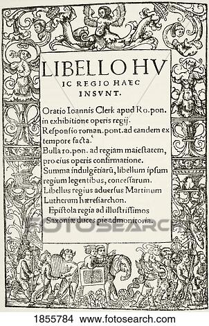 A Title Page From King Henry Viii's Defence Of The Seven Sacraments Printed By Richard Pynson 1521. From The National And Domestic History Of England By William Aubrey Published London Circa 1890 View Large Photo Image Picture - A Title Page From King Henry Viii's Defence Of The Seven Sacraments Printed By Richard Pynson 1521. From The National And Domestic History Of England By William Aubrey Published London Circa 1890. Fotosearch