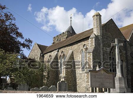 Stock Photo - A Traditional Anglican Church Building; Rye Sussex England. Fotosearch
