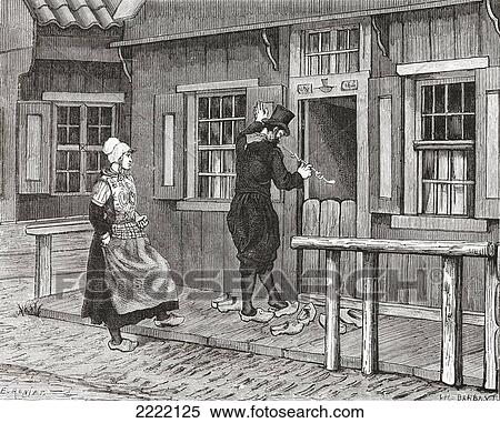 Stock Photography - A Typical Wooden House On The Island Of Marken, The Netherlands In The 19Th Century. From Pictures From Holland By Richard Lovett, Published 1887.. Fotosearch