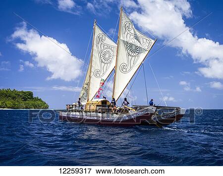 A Vaka (traditional Sailing vessel) in Tonga waters; Vavau, Tonga Islands View Large Photo Image Stock Photo - A Vaka (traditional Sailing vessel) in Tonga waters; Vavau, Tonga Islands. Fotosearch