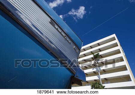 Stock Image - A View From Below Of The Detail Of Classic 50's Car.. Fotosearch