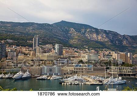 A View Of The City And The Harbor; Monaco View Large Photo Image Stock Photograph - A View Of The City And The Harbor; Monaco. Fotosearch