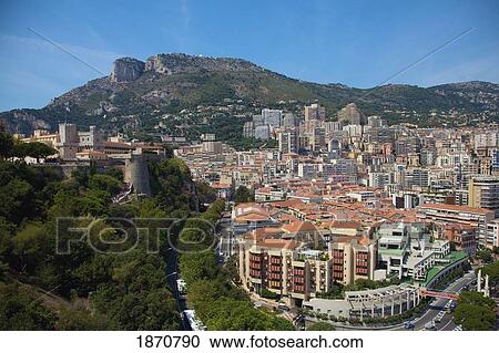 Stock Image - A View Of The City; Monaco. Fotosearch
