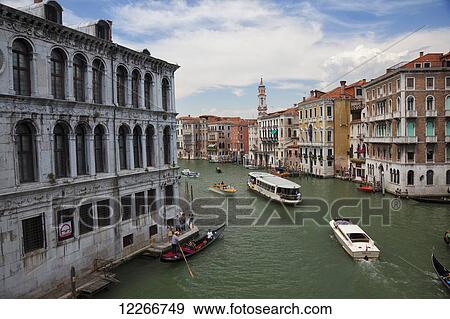 Stock Photo - A view of the Grand Canal; Venice, Italy. Fotosearch