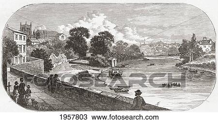 A View Of The River Dee From The Walls Of Chester, Cheshire, England In The Late 19Th Century. From Our Own Country Published 1898. View Large Photo Image Stock Image - A View Of The River Dee From The Walls Of Chester, Cheshire, England In The Late 19Th Century. From Our Own Country Published 1898.. Fotosearch